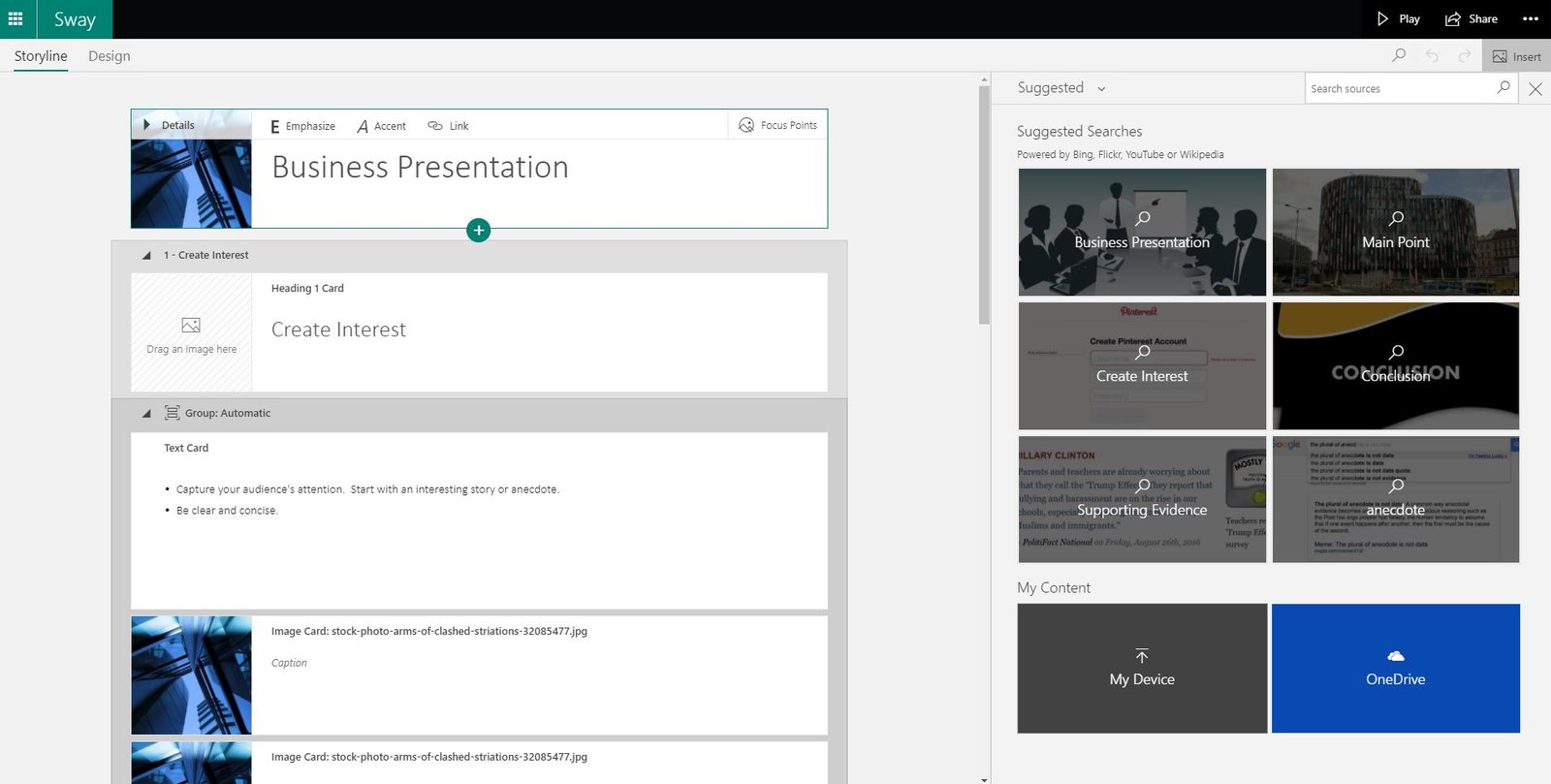 cool sway presentations